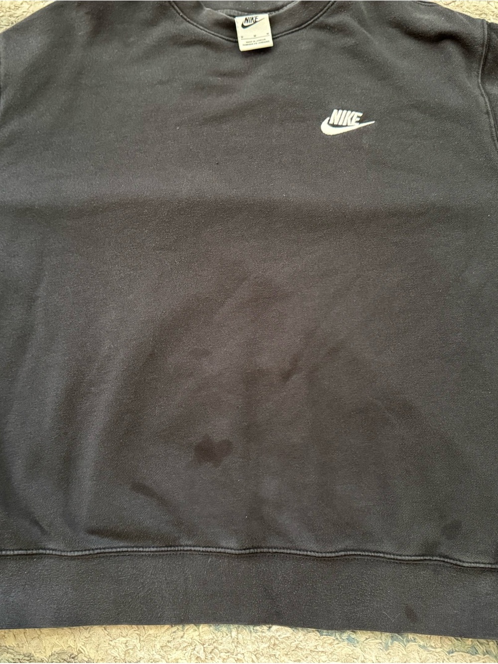 Nike Black Crewneck Sweatshirt with White Logo